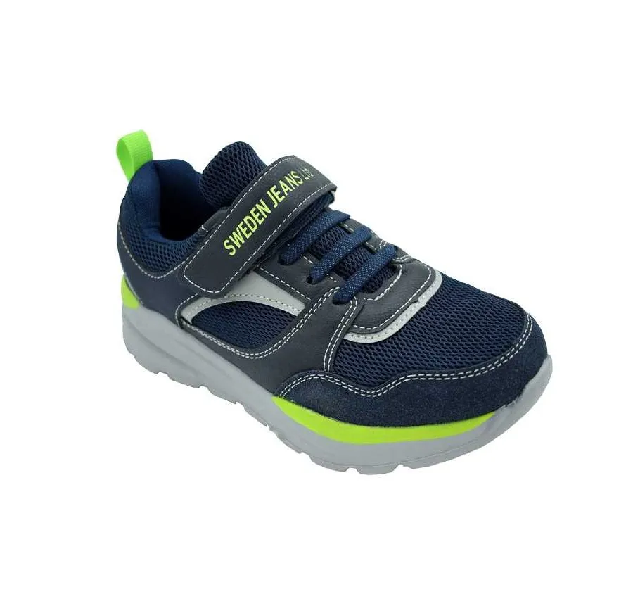 DEPORTIVO SWEDEN KLE  318507 CHARLY VELCRO Y ELÁSTICOS MARINO MUY CÓMODA PARA NIÑOS 27119