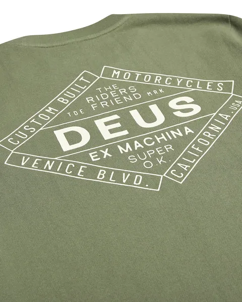 DEUS EX MACHINA CHATTERBOX CREW SWEATSHIRT ANTHRACITE