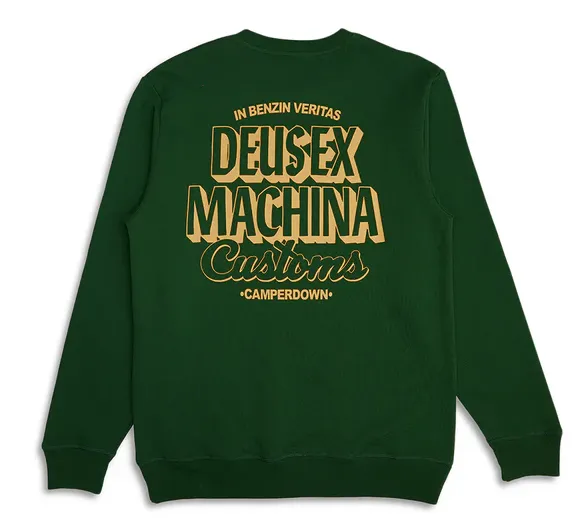 DEUS EX MACHINA EVER SEEN CREW SWEATSHIRT HILSIDE GREEN