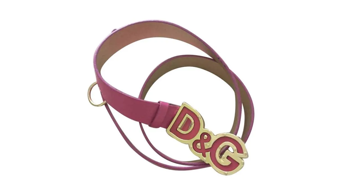 Dolce & Gabbana Cinturones Rosa Dorado Fucsia 