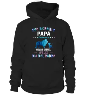 Este increíble papá pertnece a Olivia & Gabriel. ¡ Feliz día del padre Sudadera con capucha Unisex