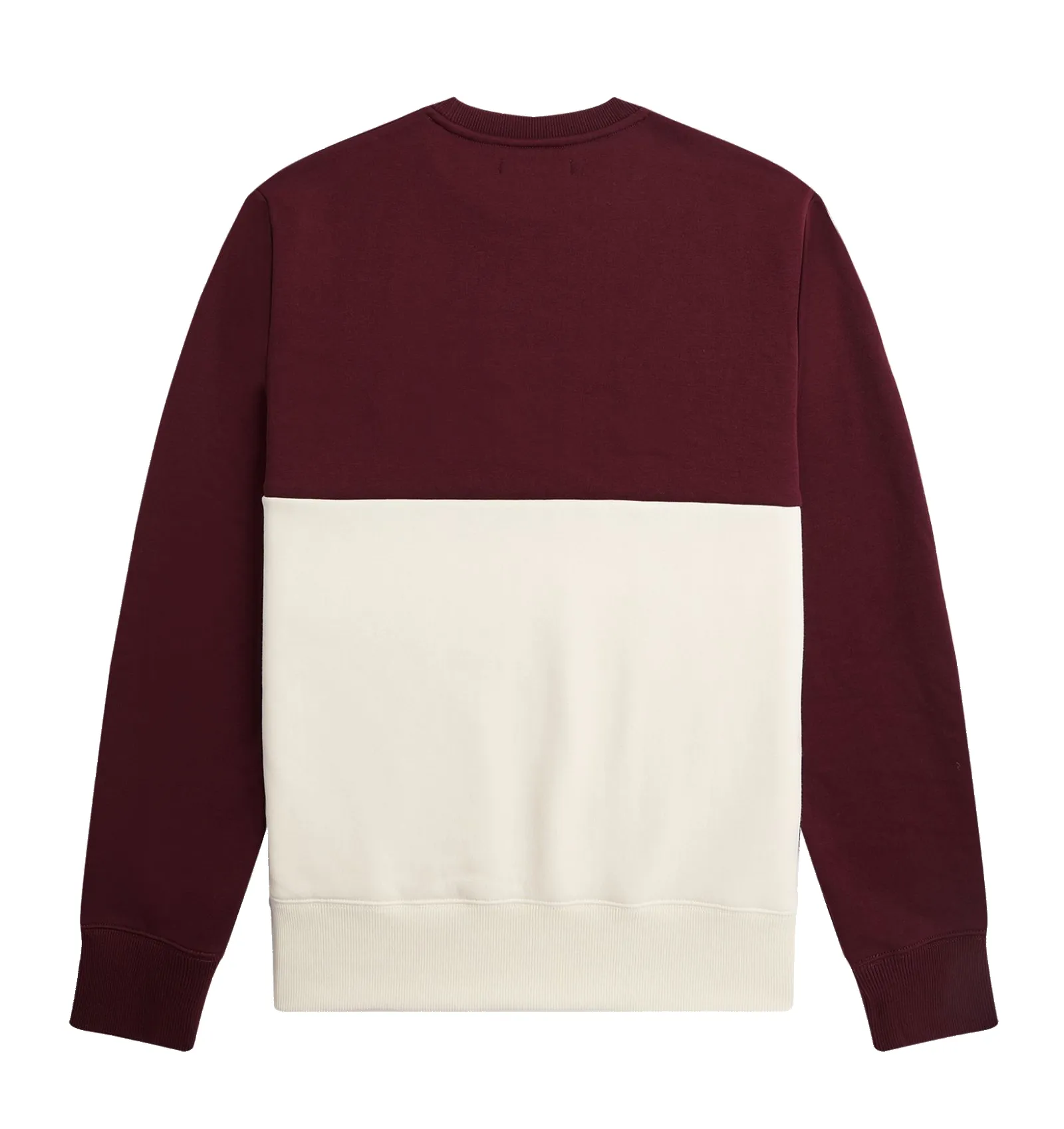 FRED PERRY CIRCLE COLOUR BLOCK SWEATSHIRT OXBLOOD