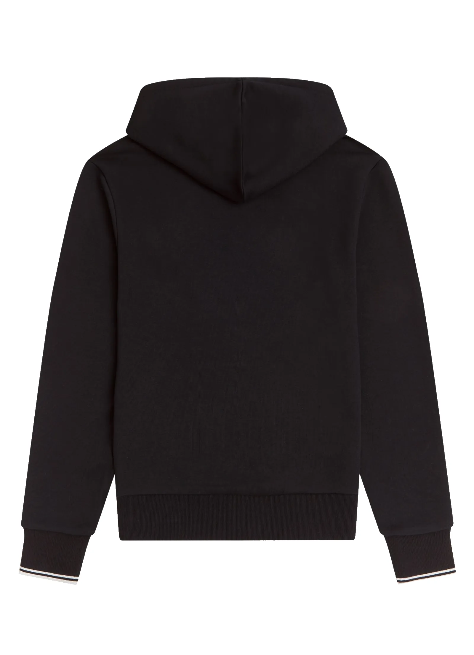 FRED PERRY TIPPED HOODED SWEATSHIRT BLACK