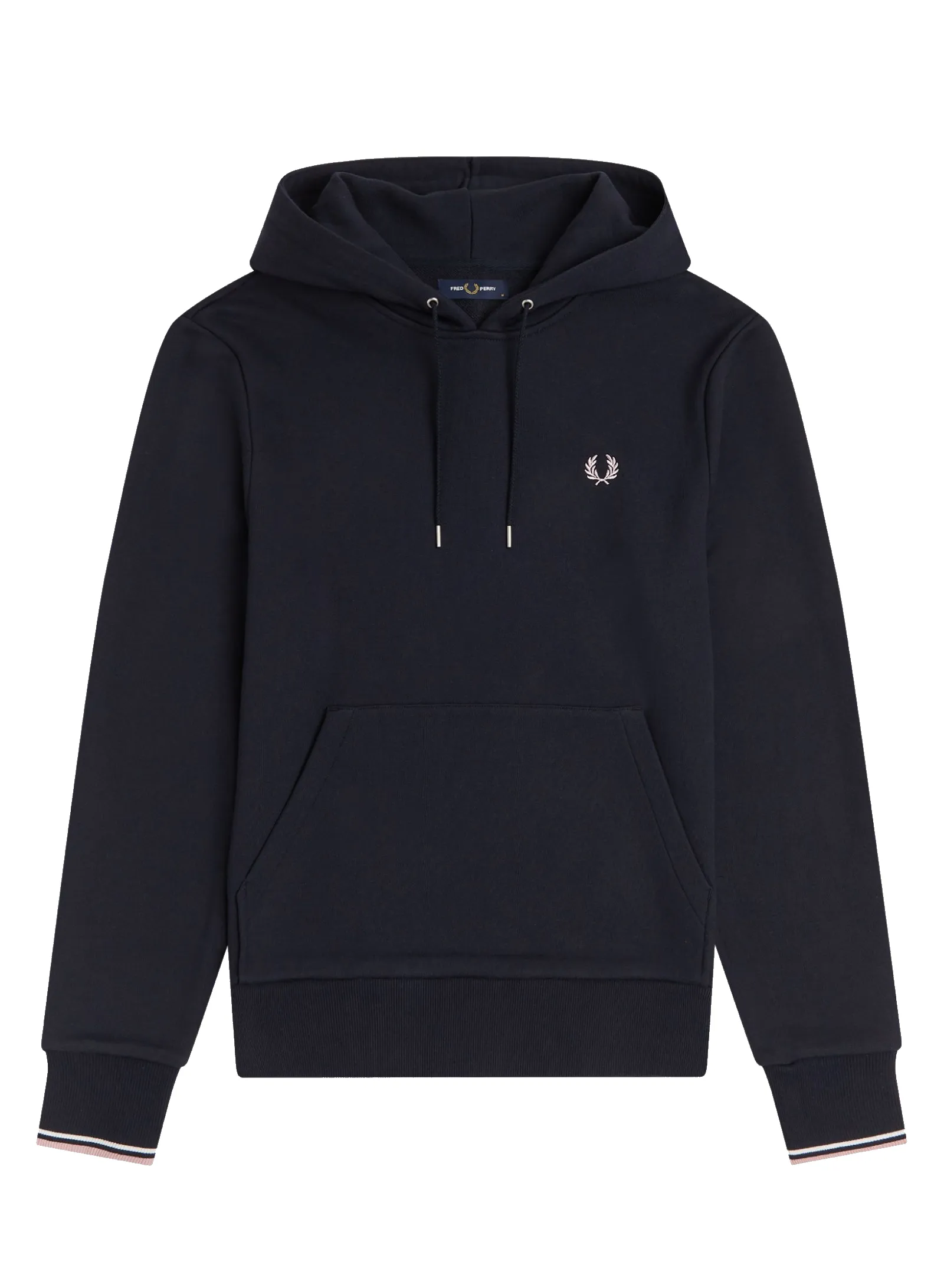 FRED PERRY TIPPED HOODED SWEATSHIRT NAVY