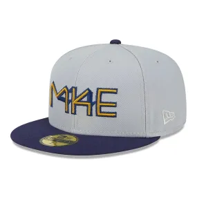 Gorra New Era Milwaukee Brewers Metallic City 59FIFTY Fitted