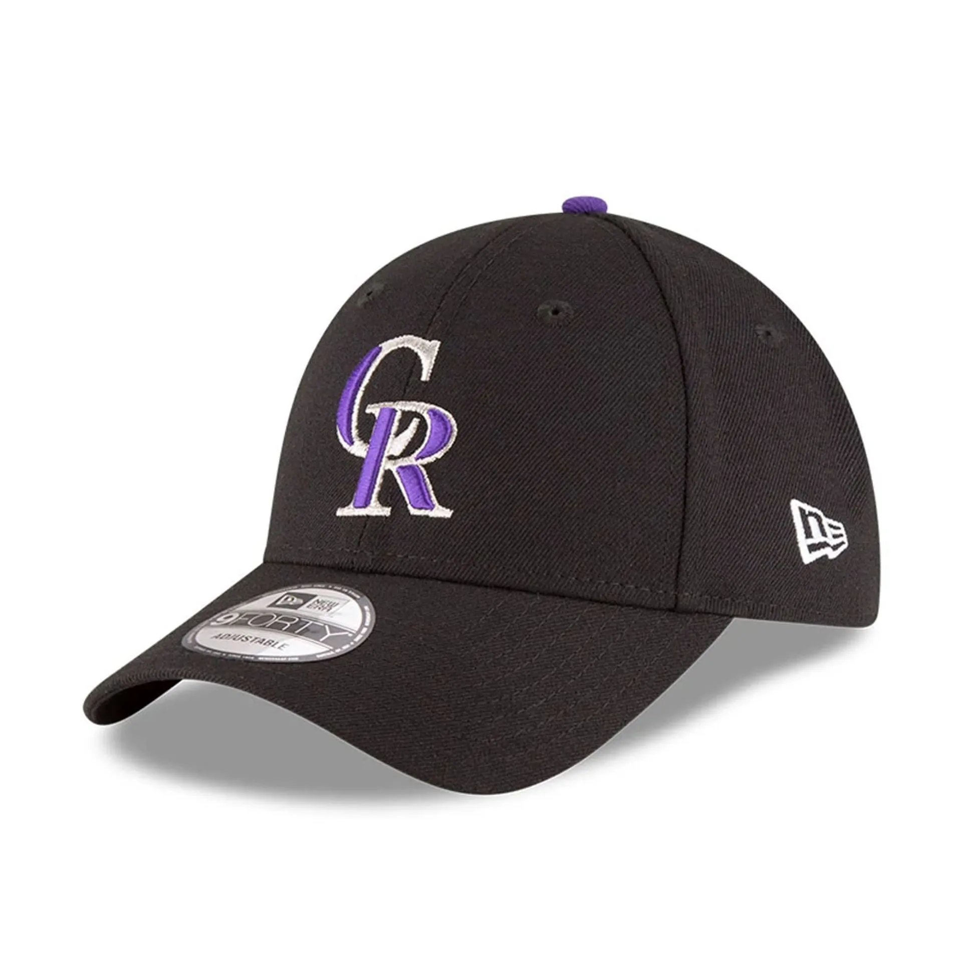 Gorra oficial New Era Colorado Rockies The League Negro 9FORTY