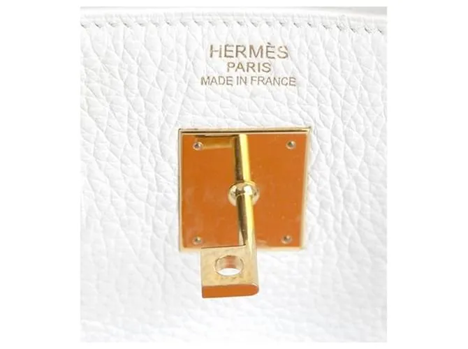 Haut à courroies Hermès Cinturones altos Blanco 