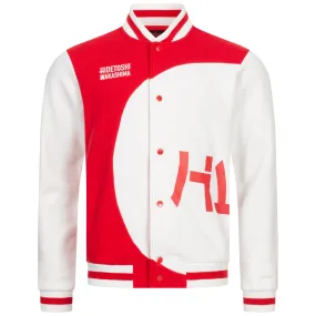 HIDETOSHI WAKASHIMA "Asakusa" Hombre Chaqueta universitaria rojo/blanco