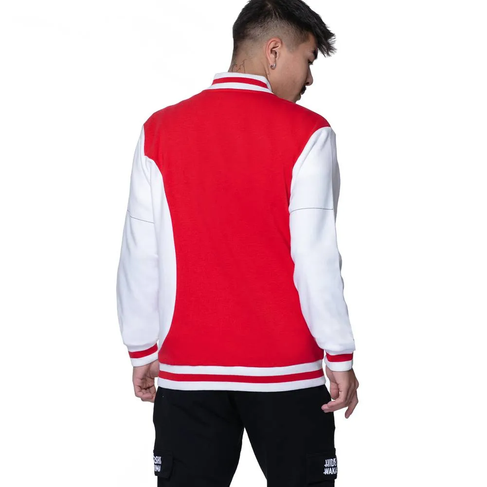 HIDETOSHI WAKASHIMA "Asakusa" Hombre Chaqueta universitaria rojo/blanco