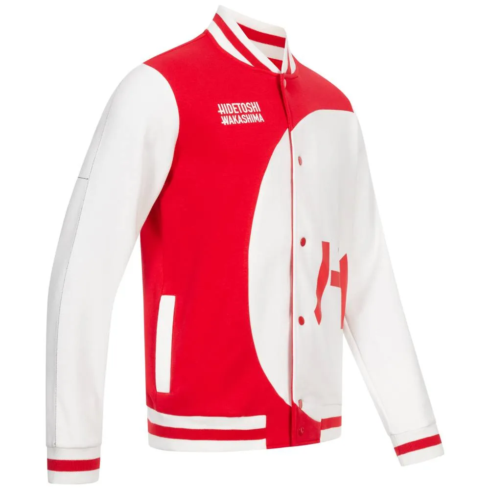 HIDETOSHI WAKASHIMA "Asakusa" Hombre Chaqueta universitaria rojo/blanco