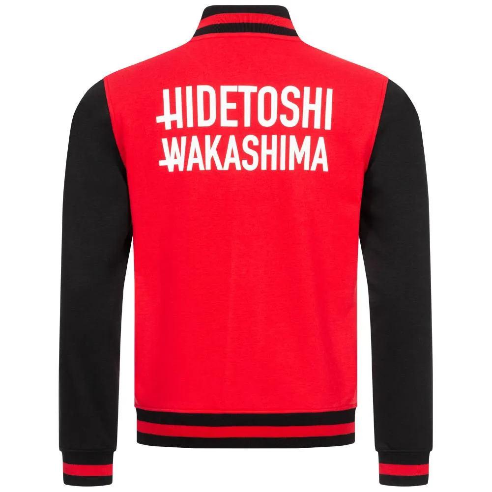 HIDETOSHI WAKASHIMA "Shibuya" Hombre Chaqueta universitaria negro/rojo