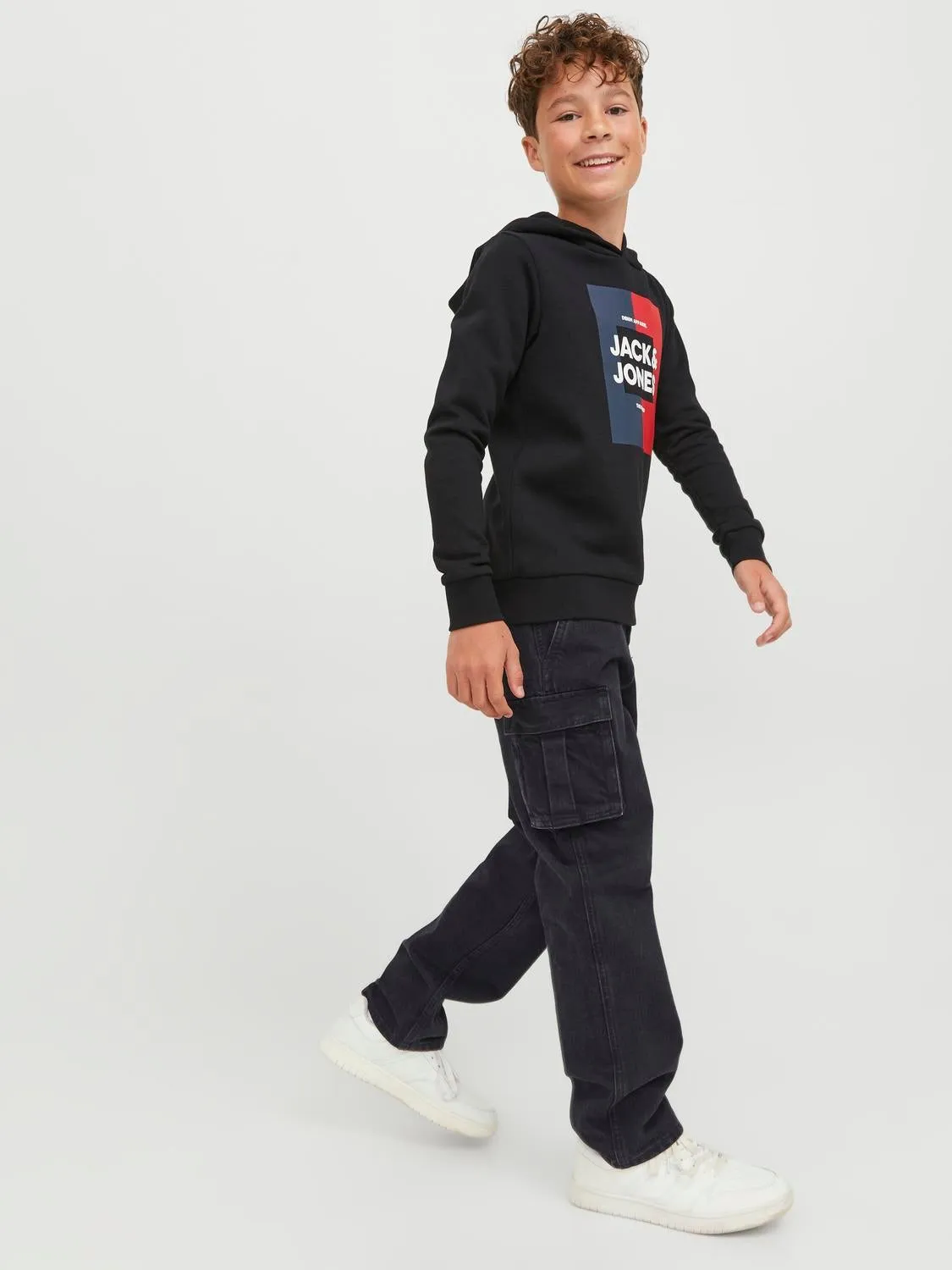 JJICHRIS JJCARGO SBD 312 Vaqueros de corte holgado Junior | Negro | Jack & Jones®