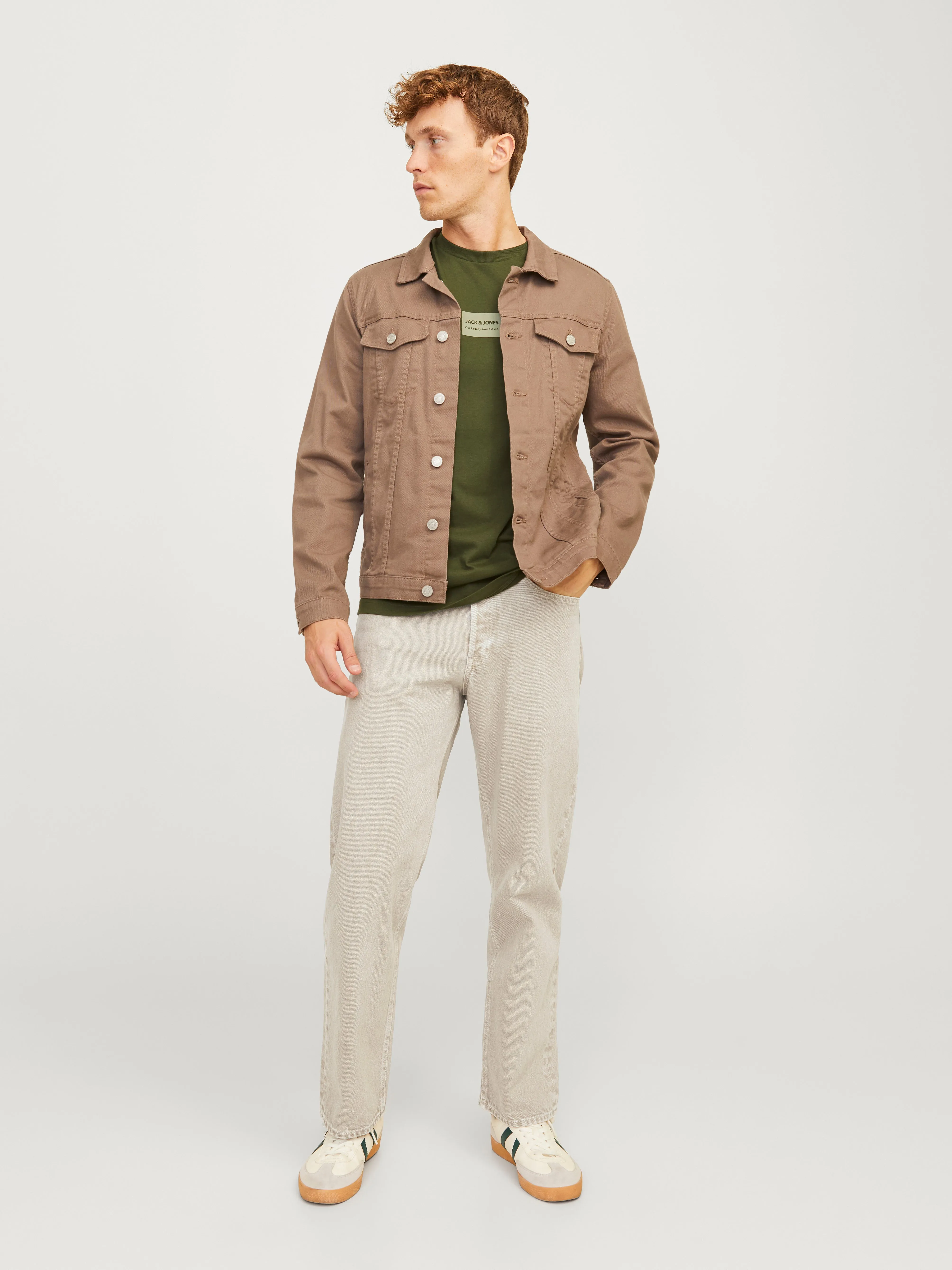 JJIEDDIE JJORIGINAL MF 400 Vaqueros Corte loose | Beige | Jack & Jones®