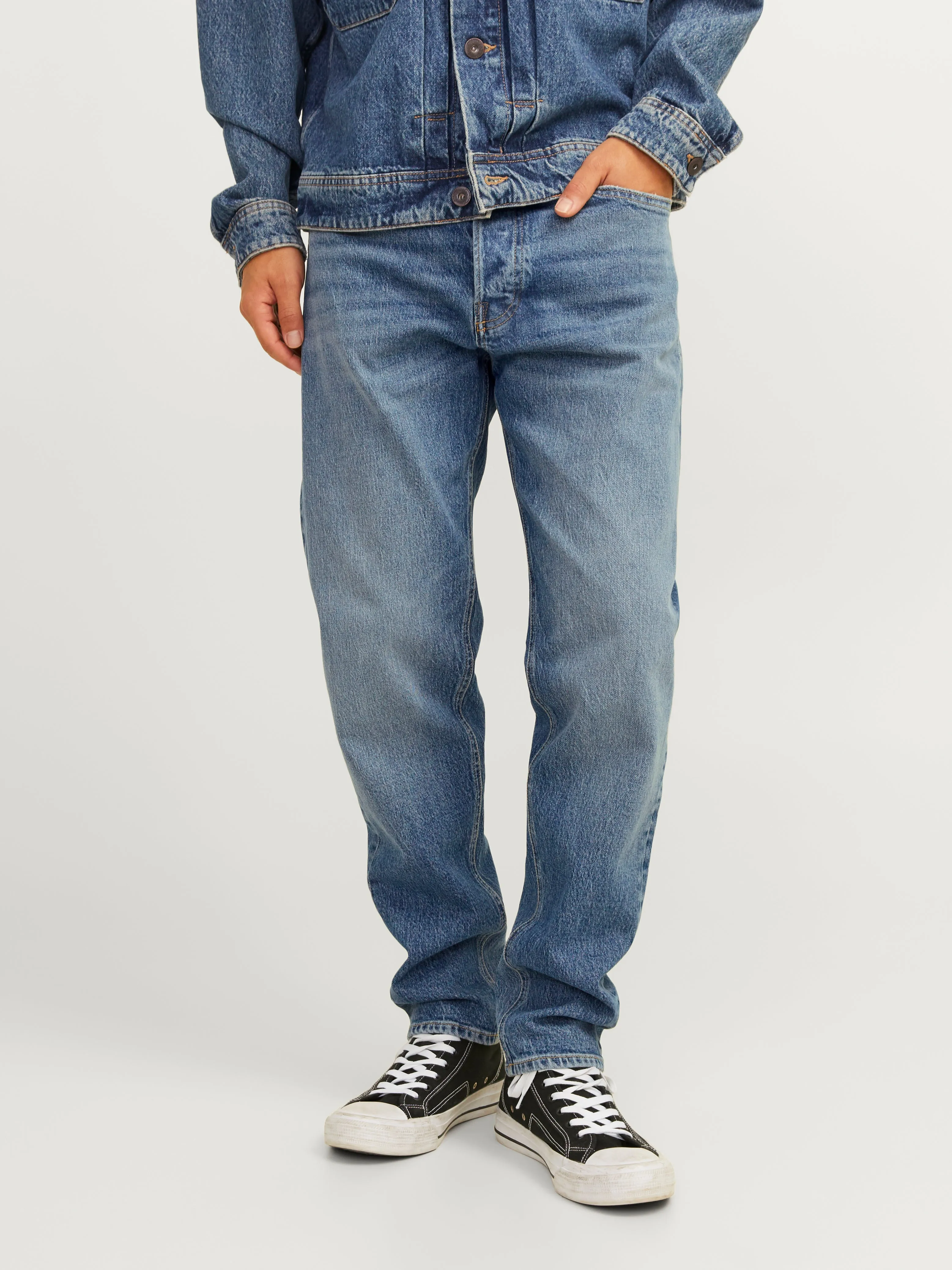 JJIERIK JJCOOPER SBD 112 W/O BREAKS Vaqueros de corte tapered | Azul intermedio | Jack & Jones®