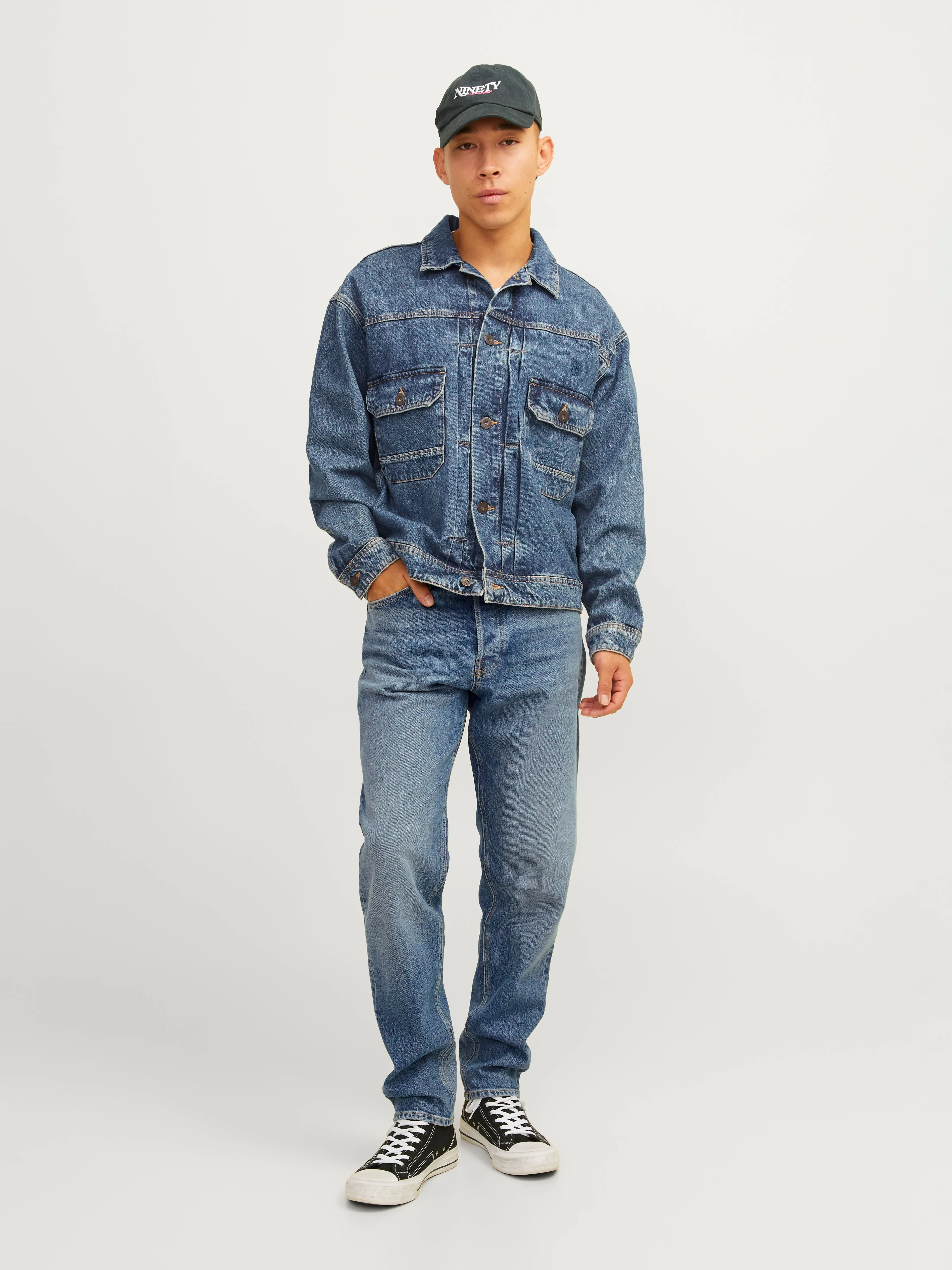 JJIERIK JJCOOPER SBD 112 W/O BREAKS Vaqueros de corte tapered | Azul intermedio | Jack & Jones®