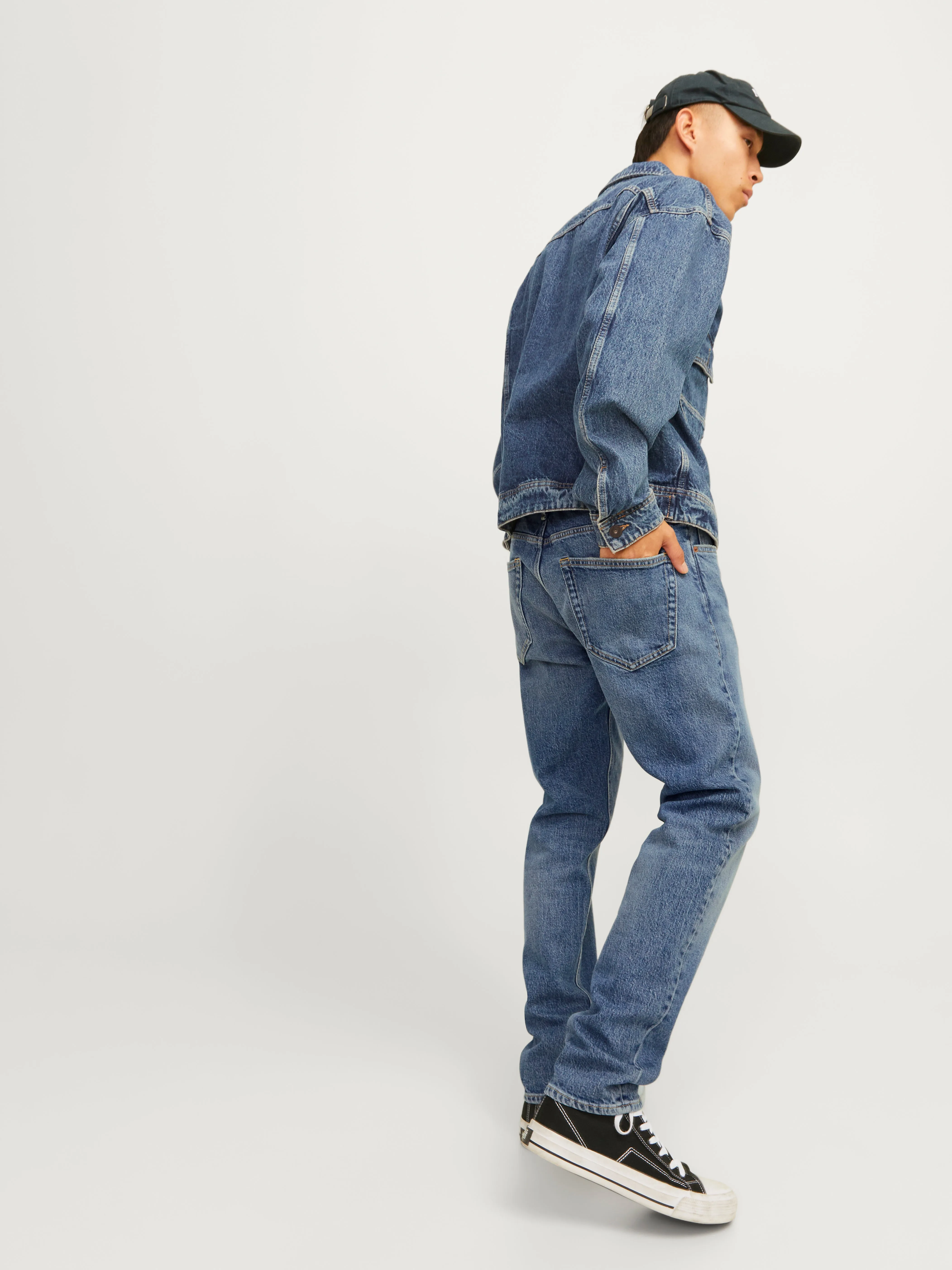 JJIERIK JJCOOPER SBD 112 W/O BREAKS Vaqueros de corte tapered | Azul intermedio | Jack & Jones®