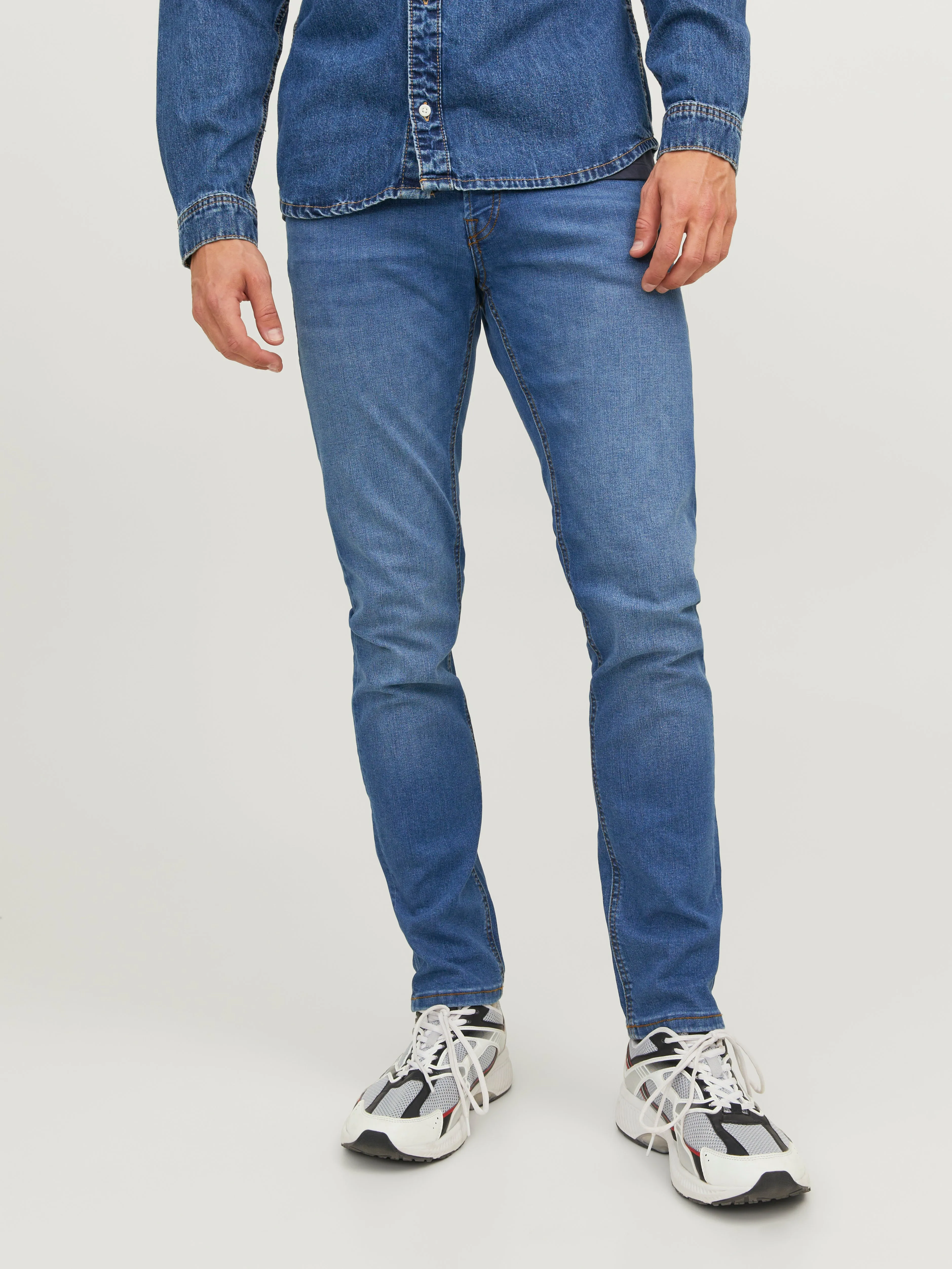 JJIGLENN JJORIGINAL SQ 223 Vaqueros de corte slim | Azul intermedio | Jack & Jones®