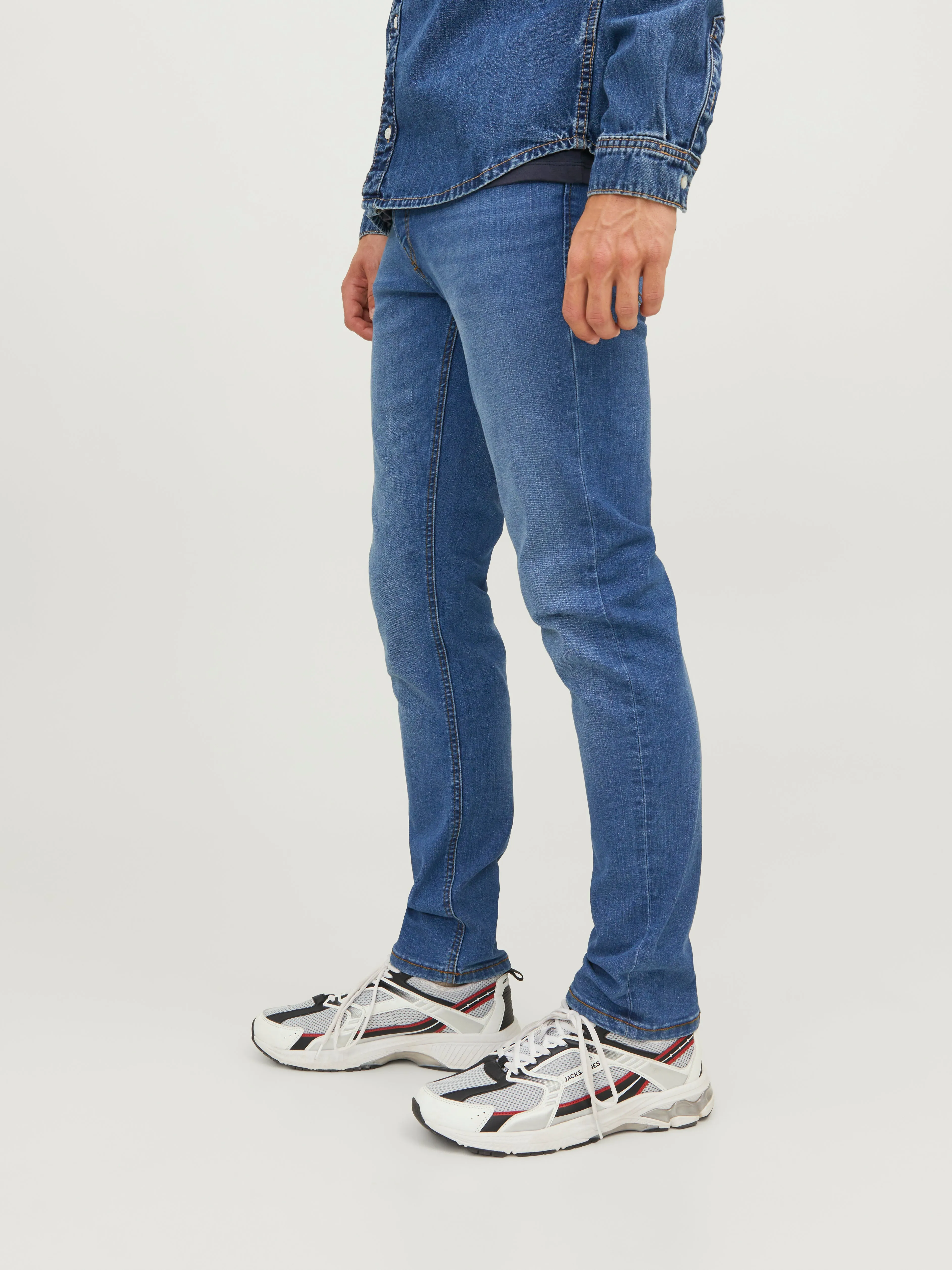 JJIGLENN JJORIGINAL SQ 223 Vaqueros de corte slim | Azul intermedio | Jack & Jones®