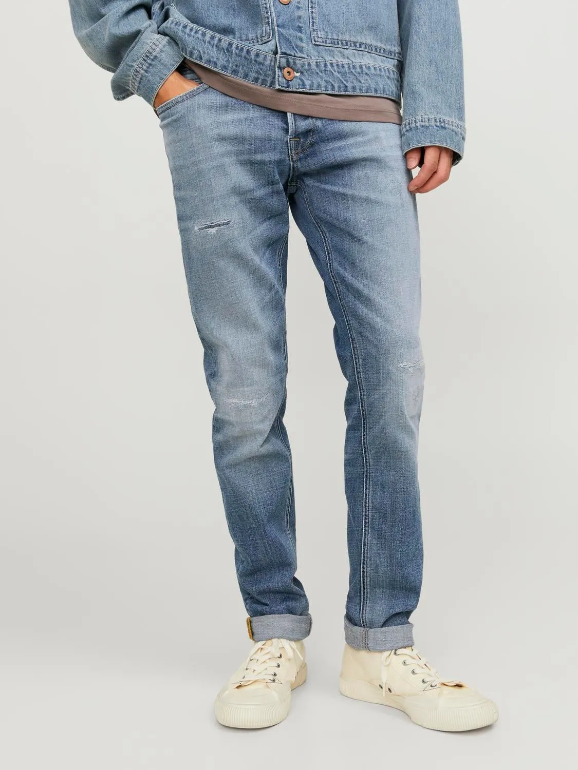 JJIGLENN JJWARD JJ 322 Vaqueros de corte slim | Azul intermedio | Jack & Jones®