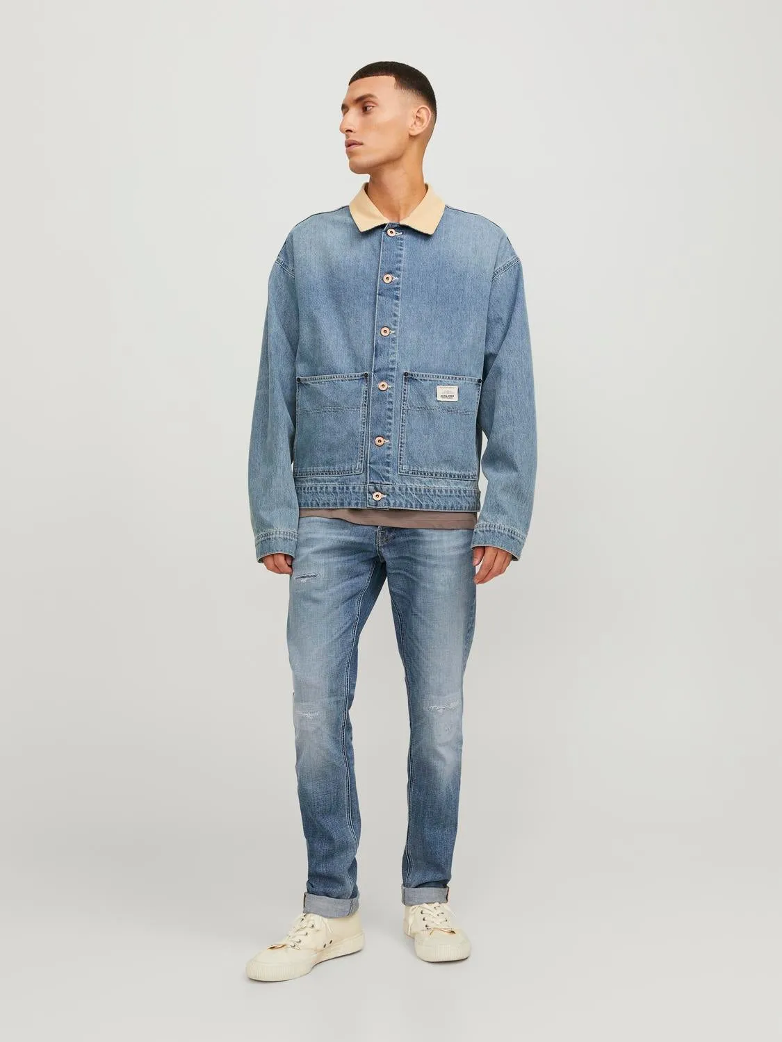 JJIGLENN JJWARD JJ 322 Vaqueros de corte slim | Azul intermedio | Jack & Jones®