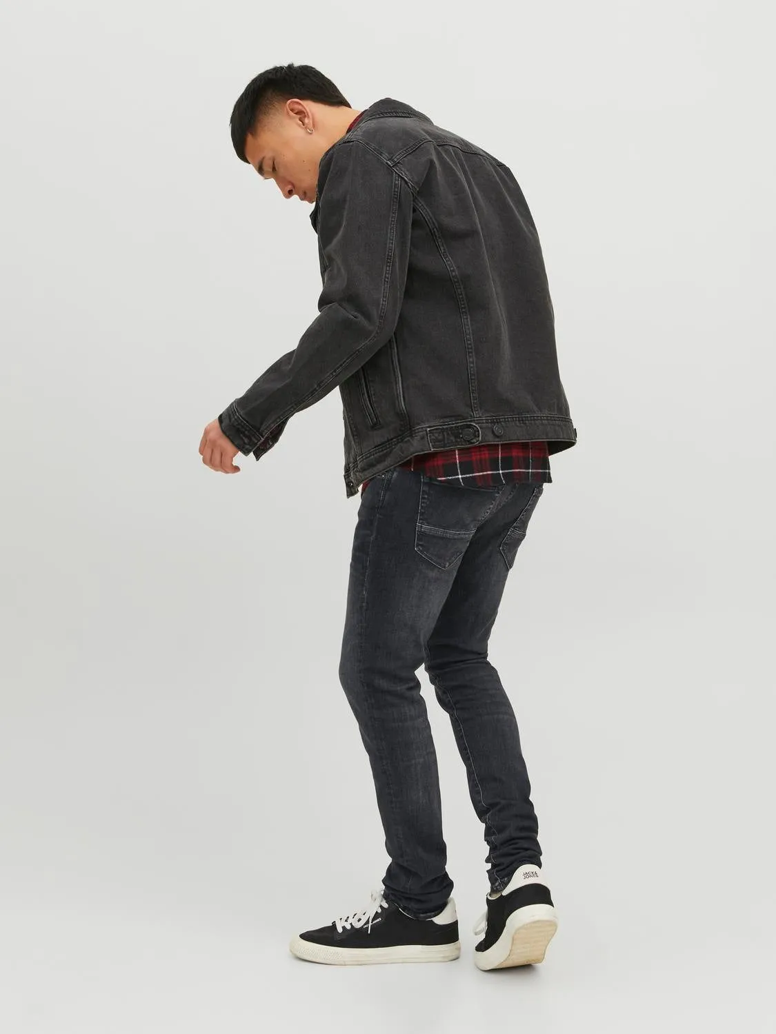 JJILIAM JJFOX BL 655 50SPS Vaqueros de corte skinny | Gris intermedio | Jack & Jones®