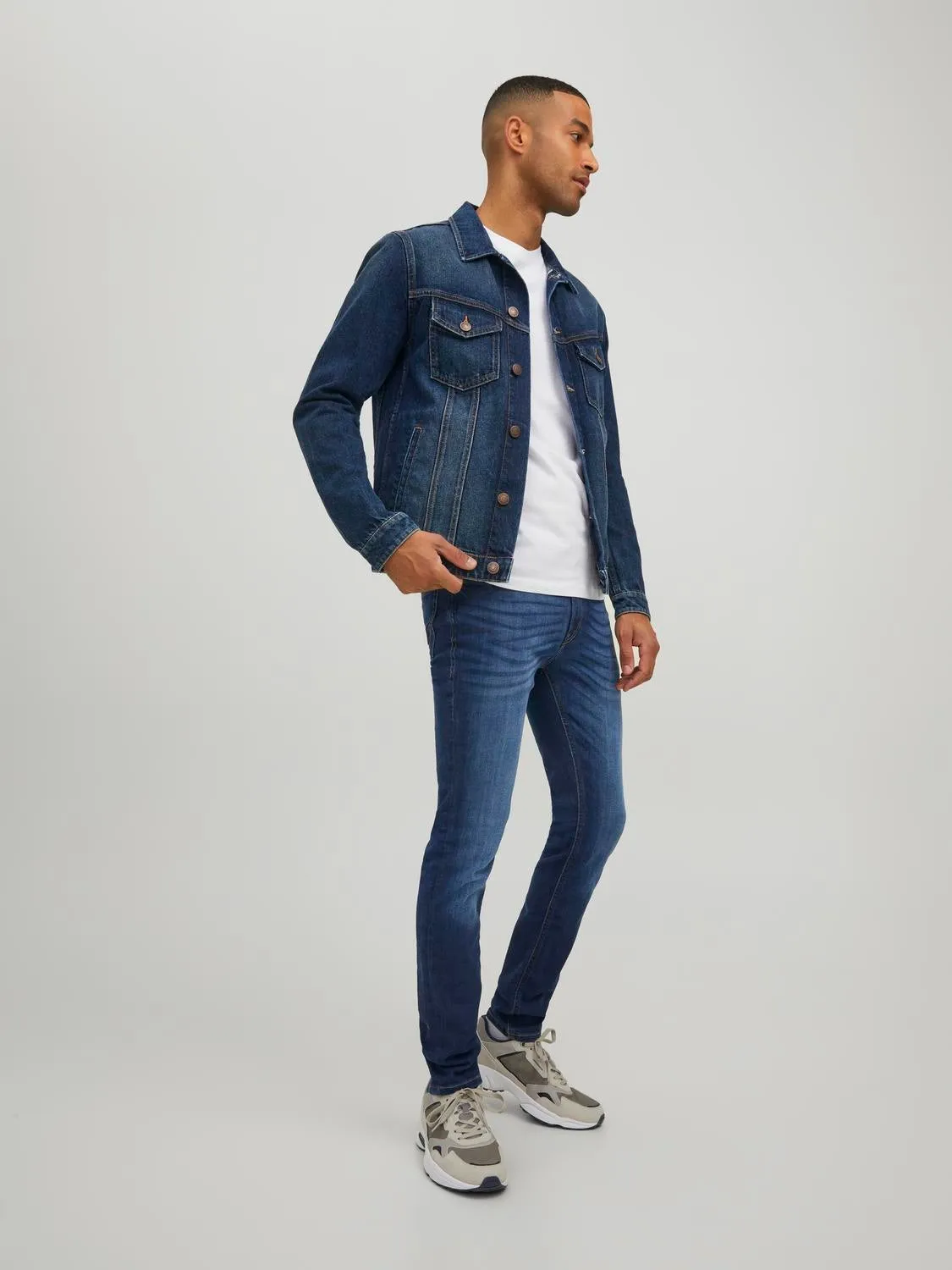 JJILIAM JJORIGINAL SBD 014 50SPS Vaqueros de corte skinny | Azul intermedio | Jack & Jones®