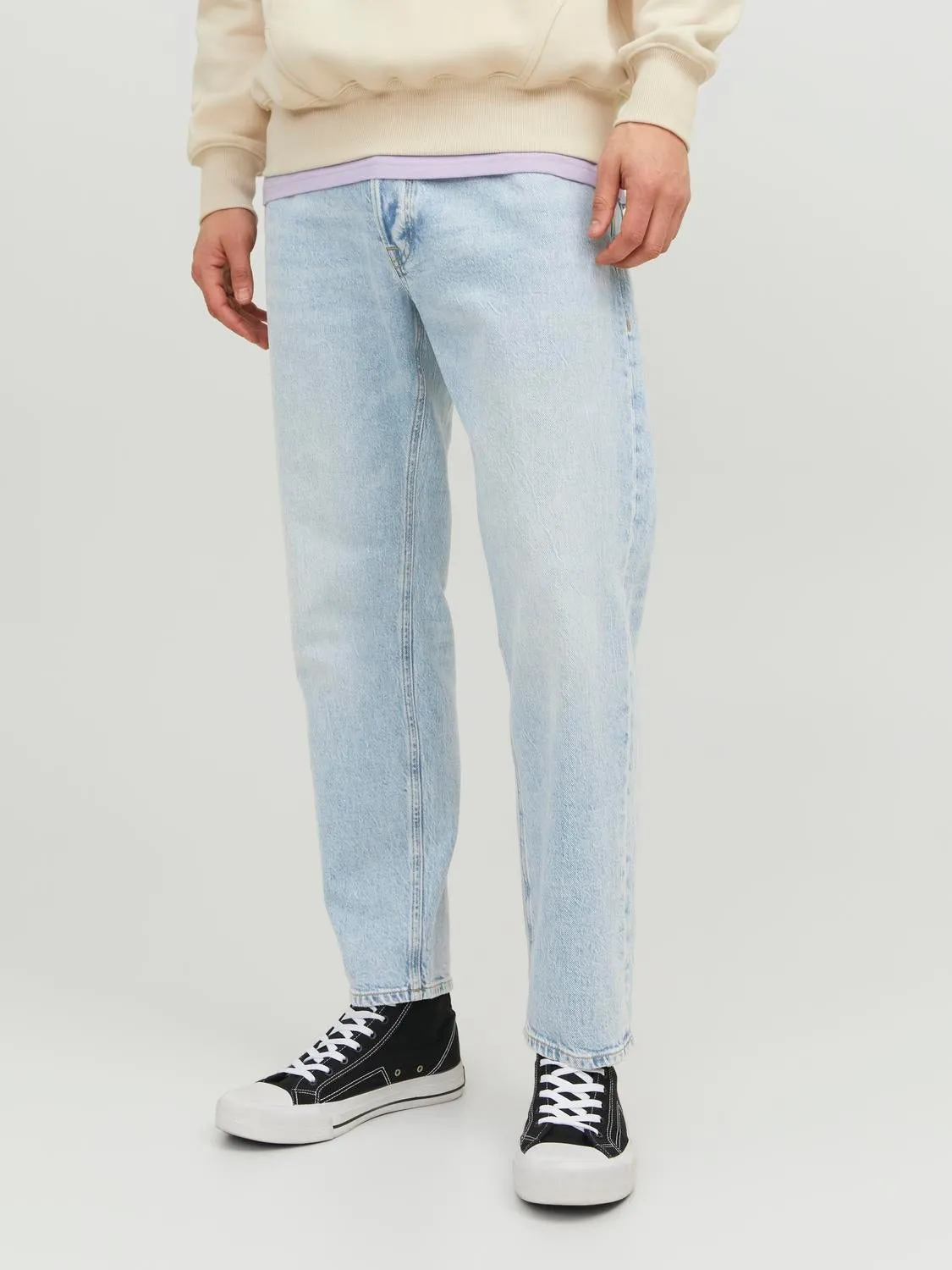 JJIMIKE JJORIGINAL CROPPED SBD 512 Vaqueros de corte tapered | Azul intermedio | Jack & Jones®