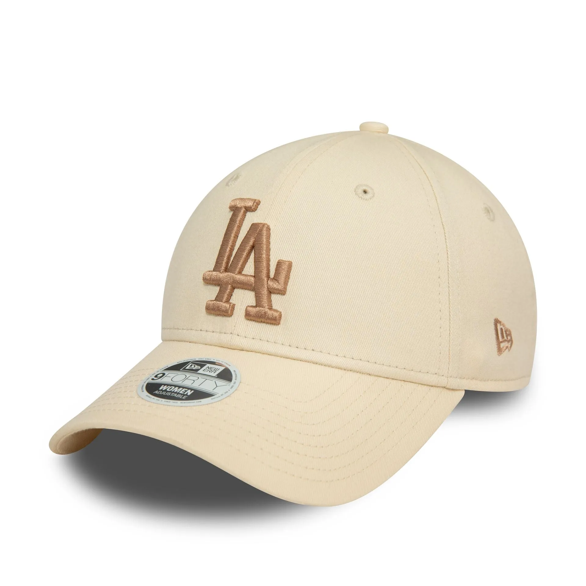 LA Dodgers Gorra Ajustable Essential Light Beige para Mujer 9FORTY de la Liga