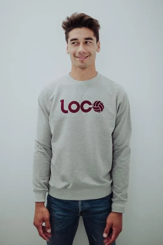 LOCO ESENCIA SWEATSHIRT GREY & BURGUNDY