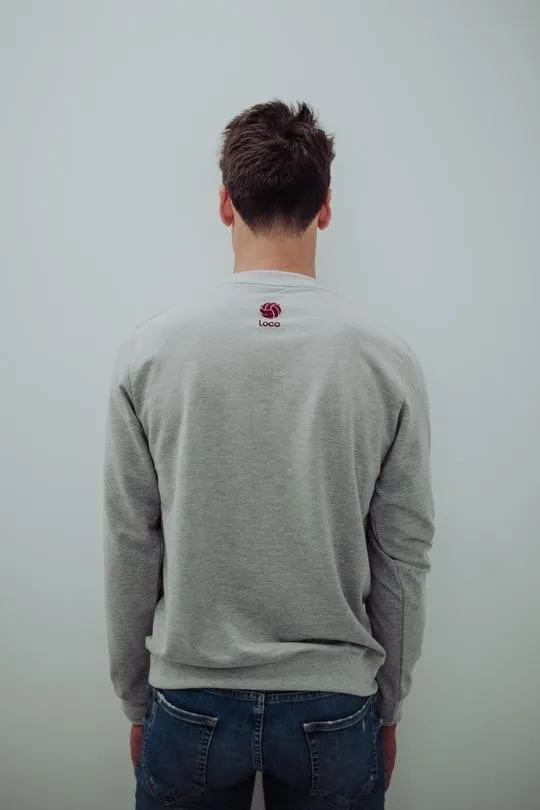 LOCO ESENCIA SWEATSHIRT GREY & BURGUNDY