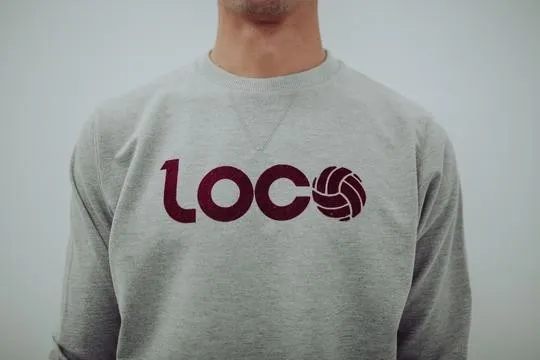 LOCO ESENCIA SWEATSHIRT GREY & BURGUNDY