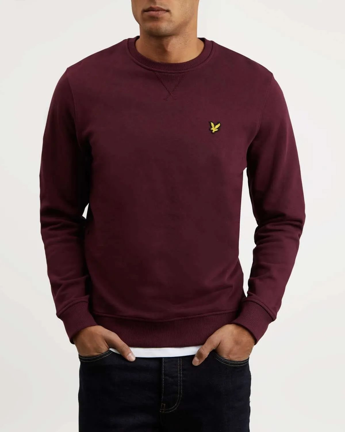 LYLE & SCOTT CREW NECK SWEATSHIRT BURGUNDY