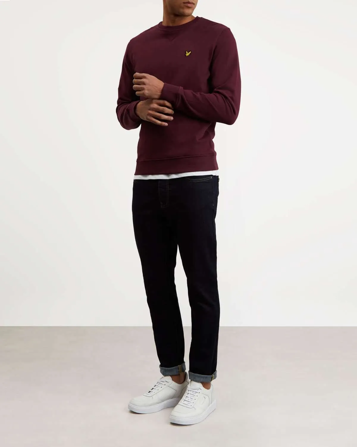 LYLE & SCOTT CREW NECK SWEATSHIRT BURGUNDY