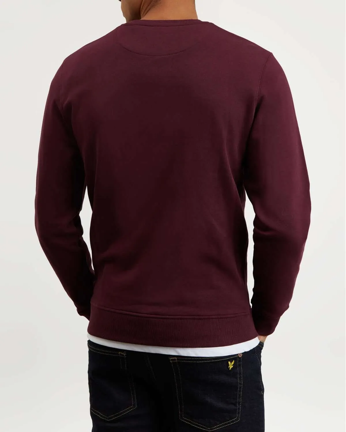 LYLE & SCOTT CREW NECK SWEATSHIRT BURGUNDY