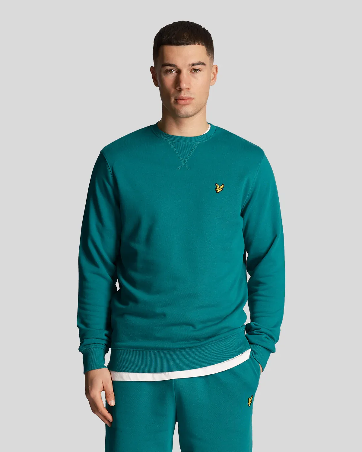 LYLE & SCOTT CREW NECK SWEATSHIRT COURT GREEN