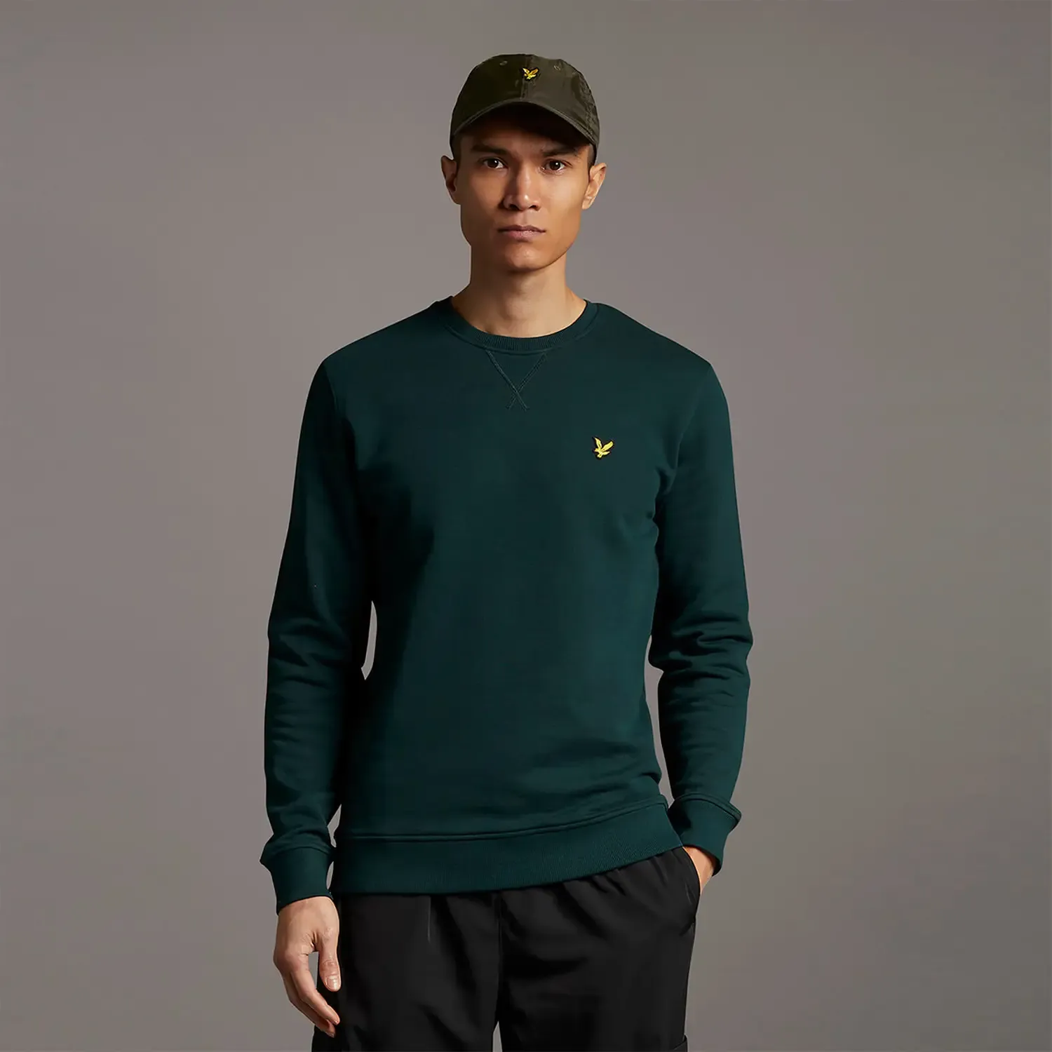 LYLE & SCOTT CREW NECK SWEATSHIRT DARK GREEN