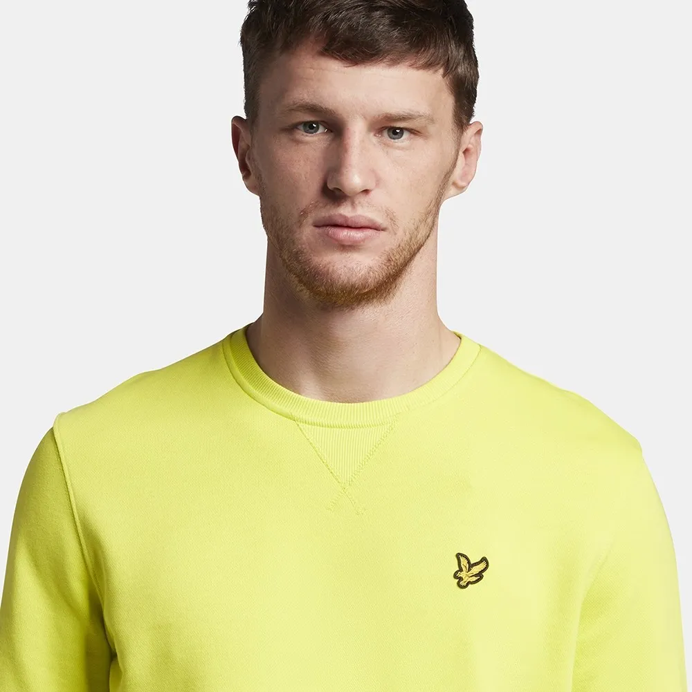 LYLE & SCOTT CREW NECK SWEATSHIRT ELECTRIC YELLOW