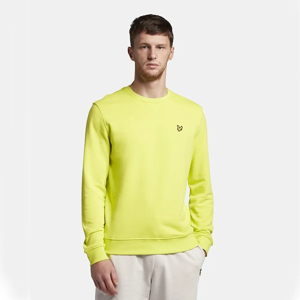 LYLE & SCOTT CREW NECK SWEATSHIRT ELECTRIC YELLOW