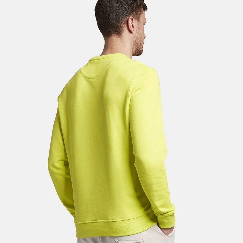 LYLE & SCOTT CREW NECK SWEATSHIRT ELECTRIC YELLOW