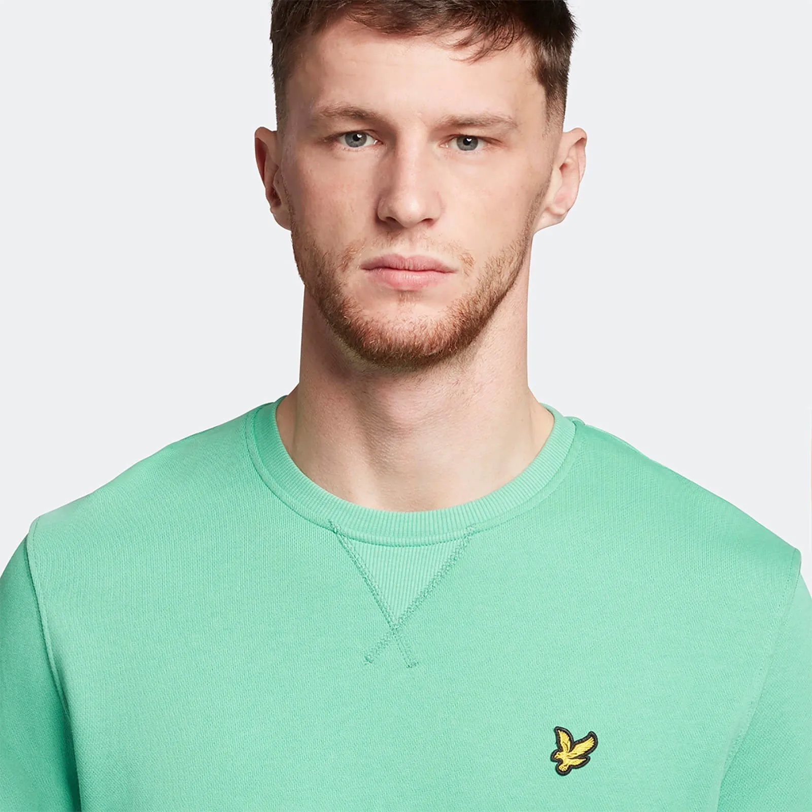 LYLE & SCOTT CREW NECK SWEATSHIRT GREEN GLAZE