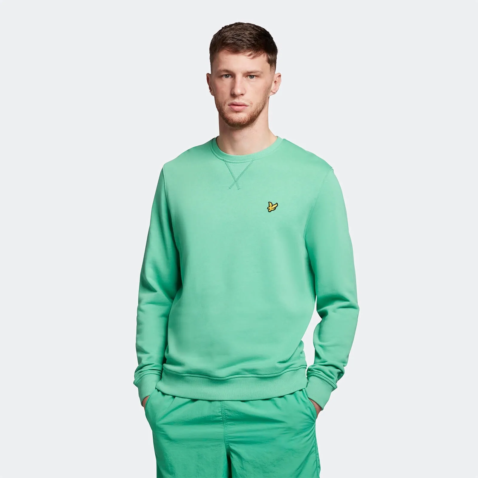 LYLE & SCOTT CREW NECK SWEATSHIRT GREEN GLAZE