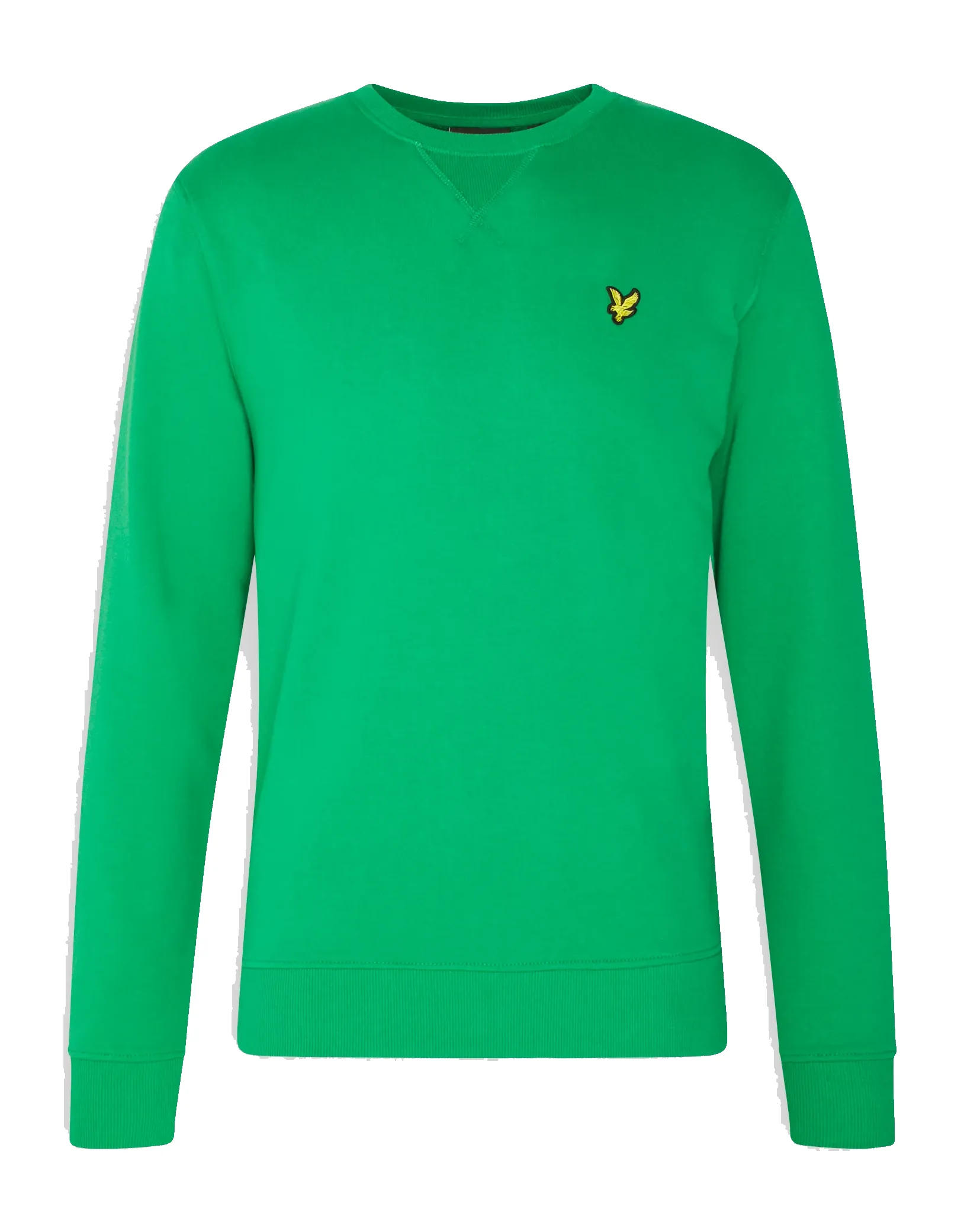 LYLE & SCOTT CREW NECK SWEATSHIRT GRID GREEN