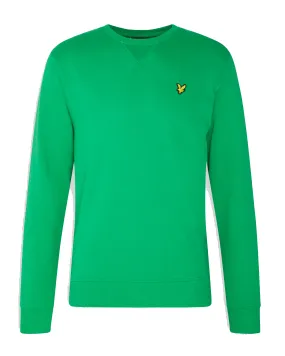 LYLE & SCOTT CREW NECK SWEATSHIRT GRID GREEN