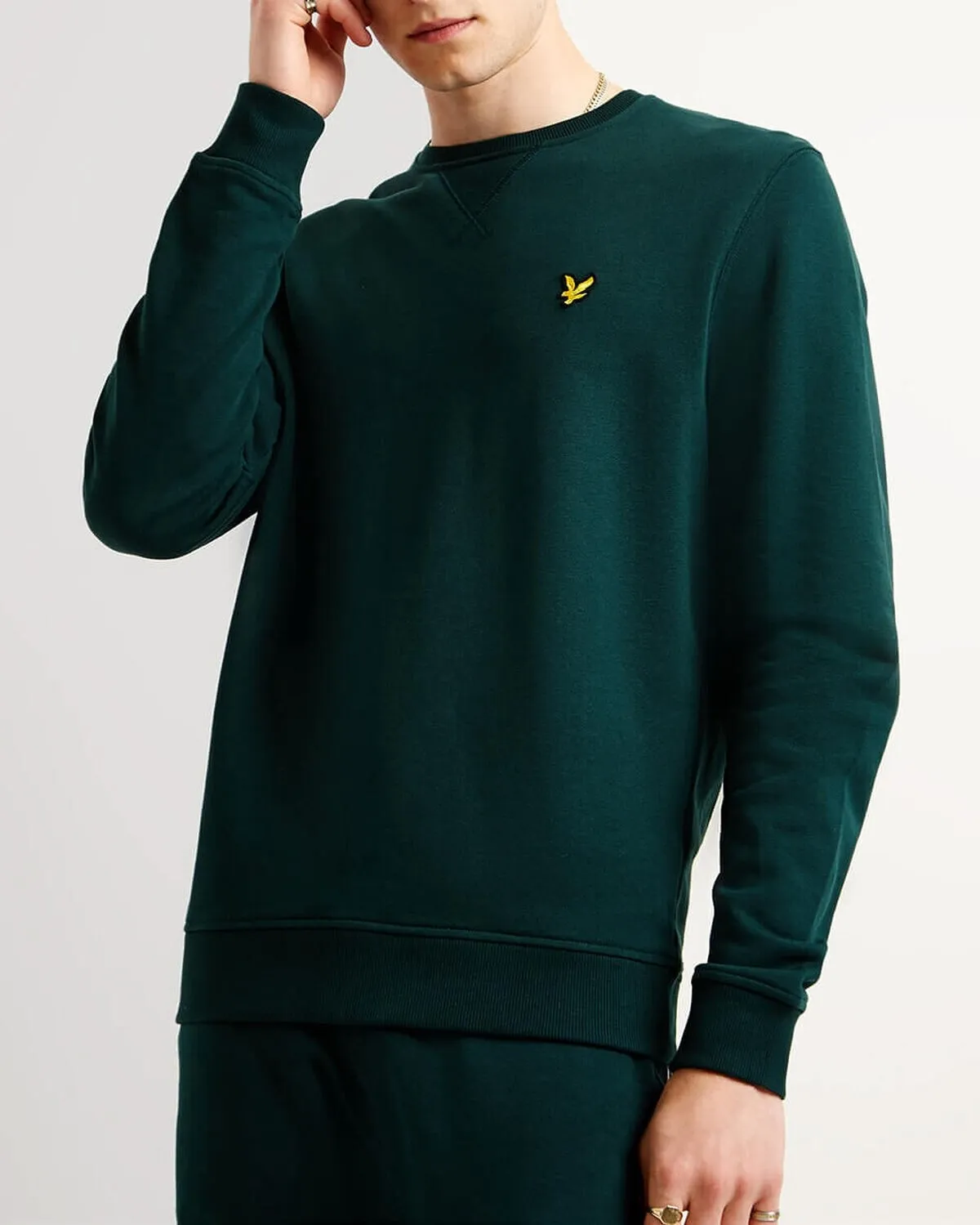 LYLE & SCOTT CREW NECK SWEATSHIRT JADE GREEN