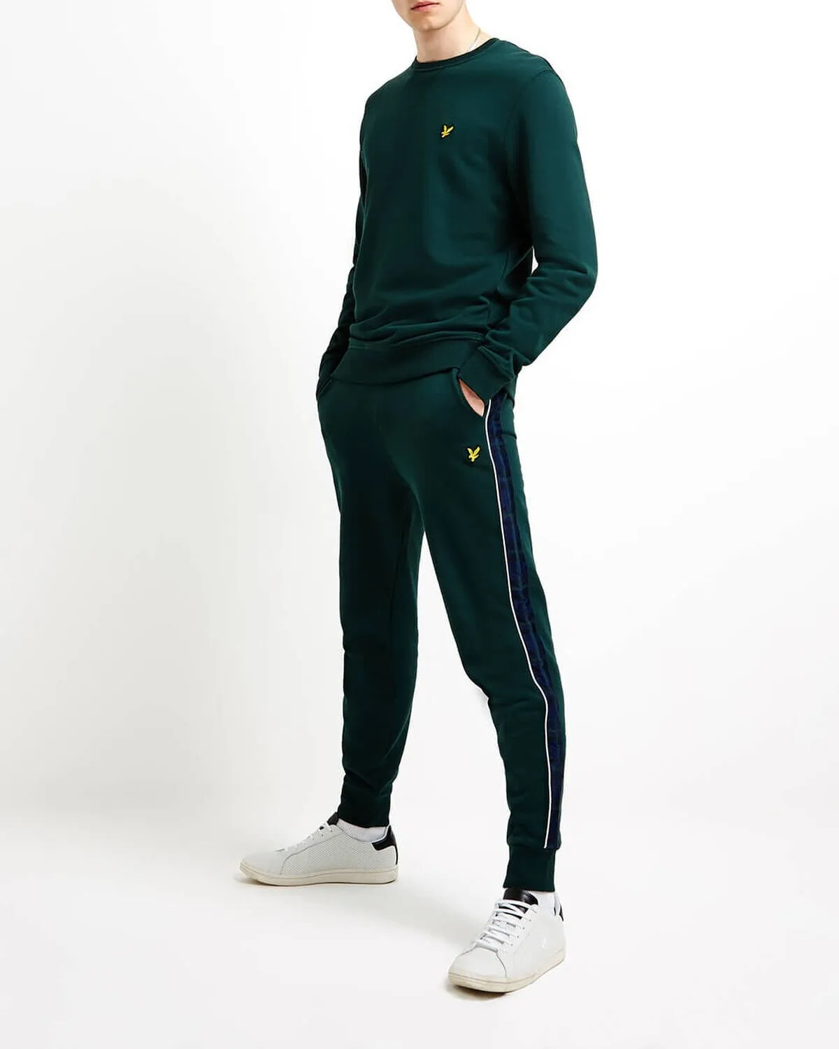 LYLE & SCOTT CREW NECK SWEATSHIRT JADE GREEN