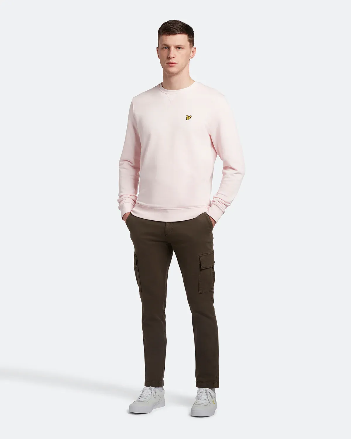 LYLE & SCOTT CREW NECK SWEATSHIRT LIGHT PINK