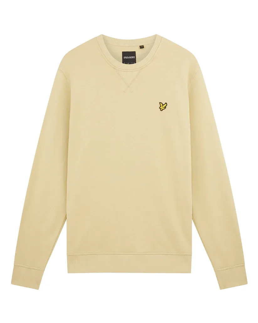 LYLE & SCOTT CREW NECK SWEATSHIRT NATURAL GREEN