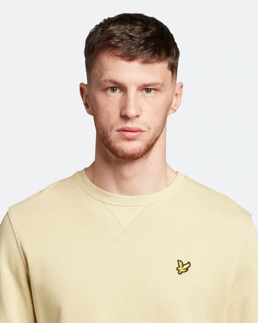 LYLE & SCOTT CREW NECK SWEATSHIRT NATURAL GREEN