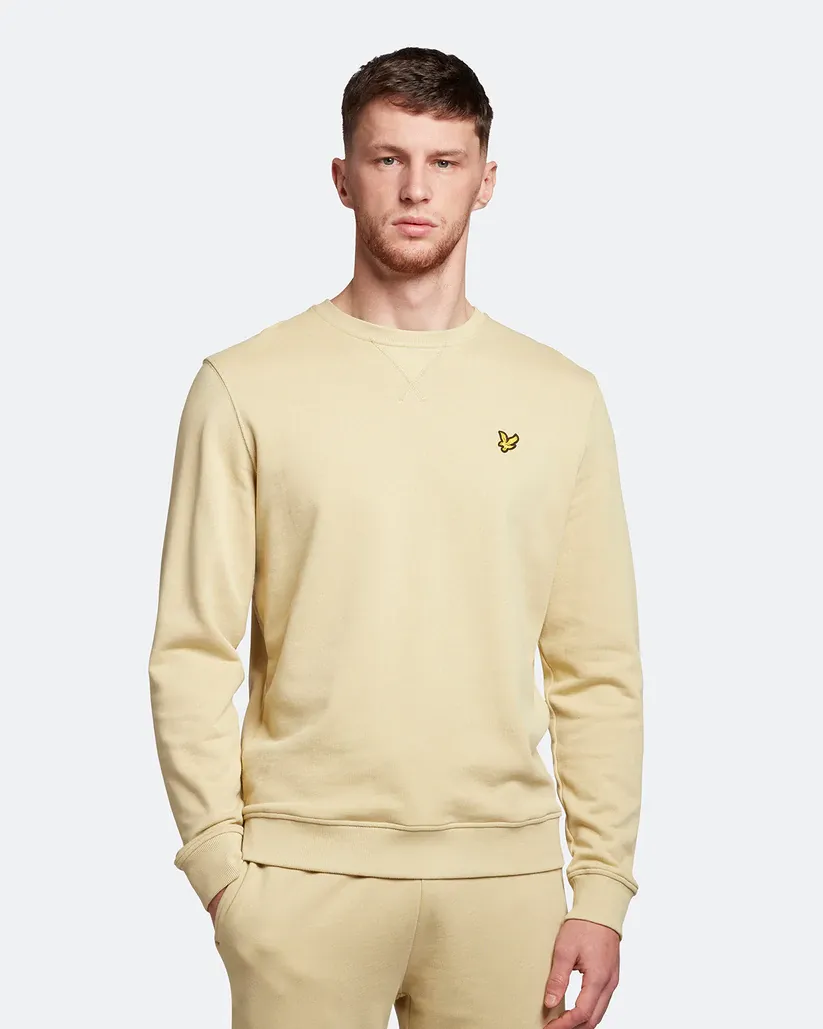 LYLE & SCOTT CREW NECK SWEATSHIRT NATURAL GREEN