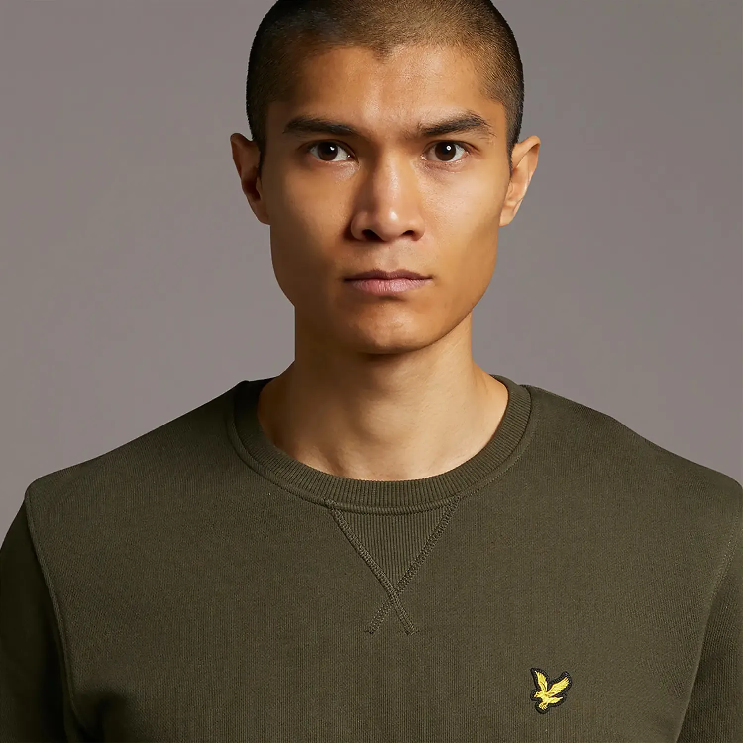 LYLE & SCOTT CREW NECK SWEATSHIRT OLIVE